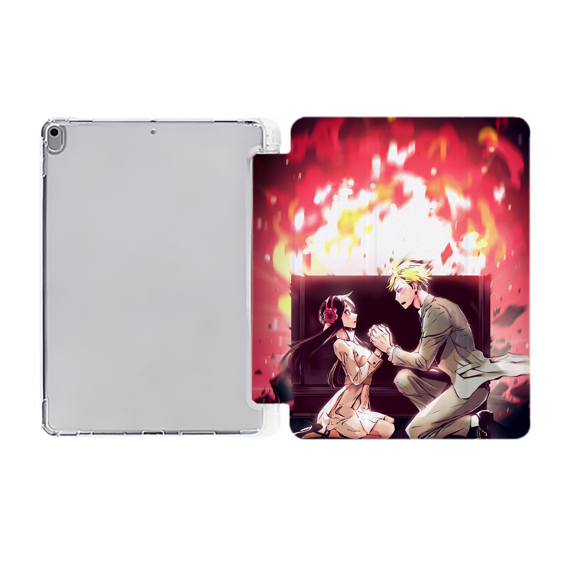 （画像用） SPY×FAMILY间谍家家酒 IPad ケース ペン収納付き 三つ折りスタンド PUレザー×シリコン 対応機種9.5/10.5/10.9インチ